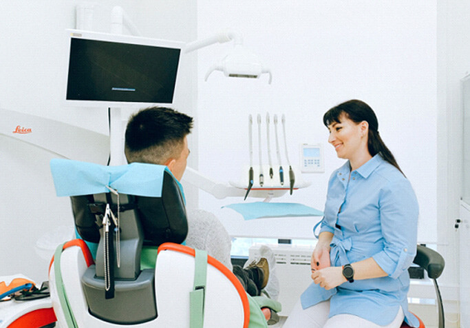 man in dentist's chair