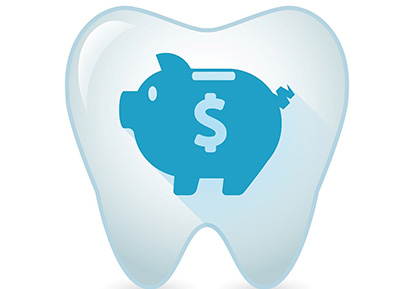 piggy bank tooth illustration for cost of cosmetic dentistry in Plainview