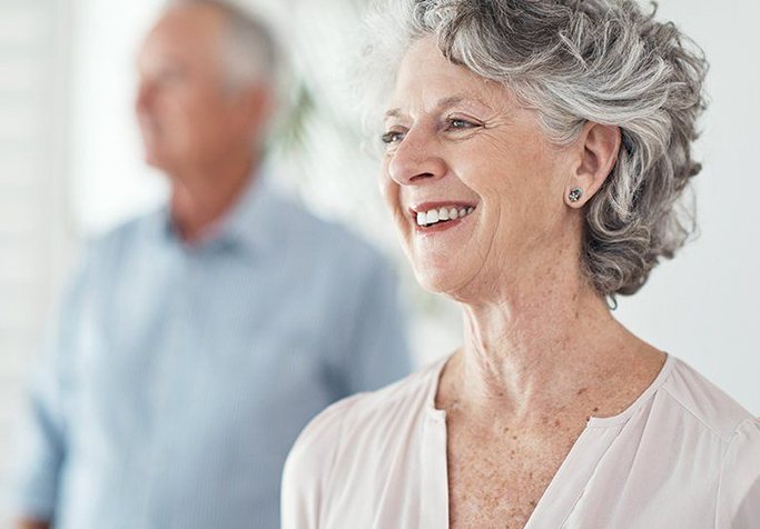 elderly woman smiling