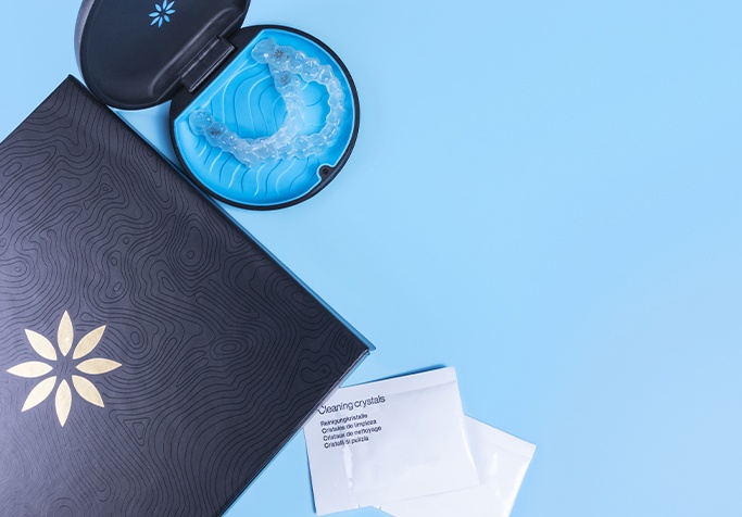 invisalign trays and paperwork