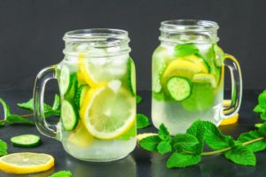 Lemon flavored water