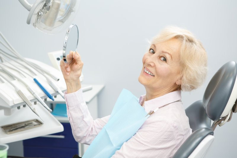 Senior woman at the dentist